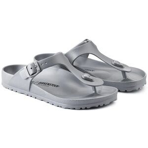 Birkenstock Kids Metallic Gray Sandals